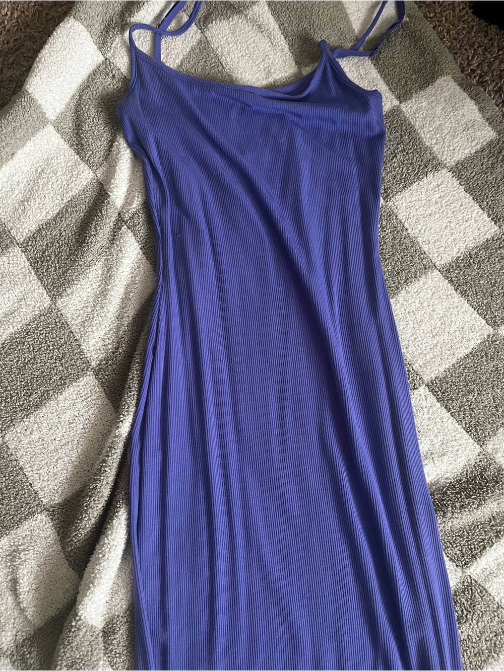 SKIMS Tanzanite Ribbed Slip Dress - Picture 5 of 6